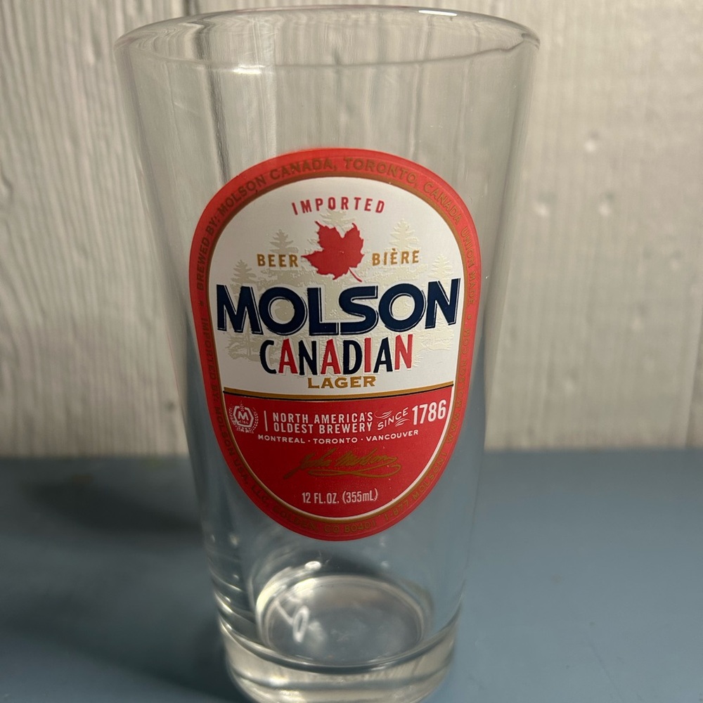 Molson Canadian Big Tipper Lager Beer Pint Glass